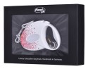 FLEXI Glam Splash Orient z kryształkami Swarovskiego rozm. S - smycz automatyczna - 3 m - biała