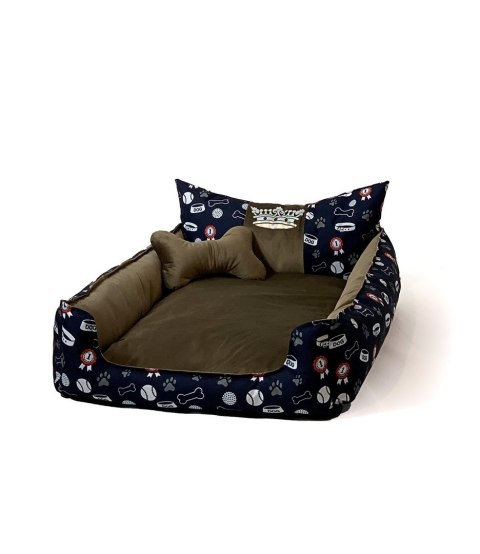 GO GIFT Korona Legowisko dla psa i kota XL - brązowy - 100x80x18 cm GO GIFT Korona Legowisko dla psa i kota XL - brązowy - 100x80x18 cm