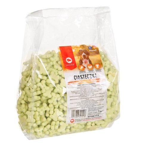 Maced Ciastka Miętowe Kosteczki - przysmak dla psa - 1 kg Maced Ciastka Miętowe Kosteczki - przysmak dla psa - 1 kg