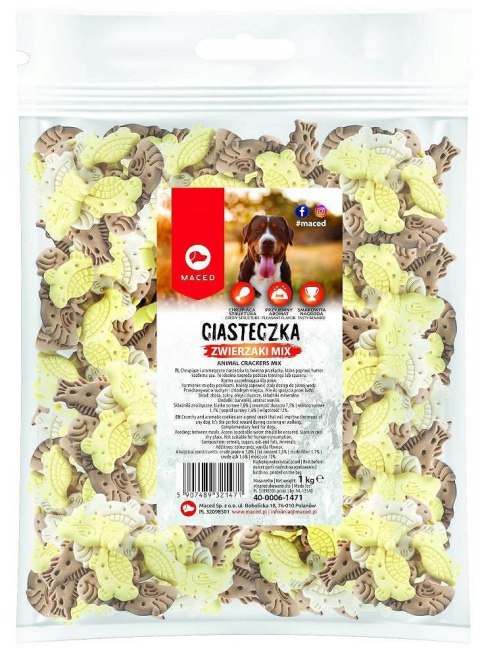 Maced - Ciastka zwierzaki MIX - przysmak dla psa - 1kg Maced - Ciastka zwierzaki MIX - przysmak dla psa - 1kg