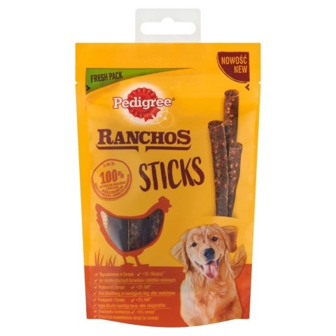 PEDIGREE Ranchos Sticks z wątróbką z kurczaka - przysmak dla psa - 60 g PEDIGREE Ranchos Sticks z wątróbką z kurczaka - przysmak dla psa - 60 g