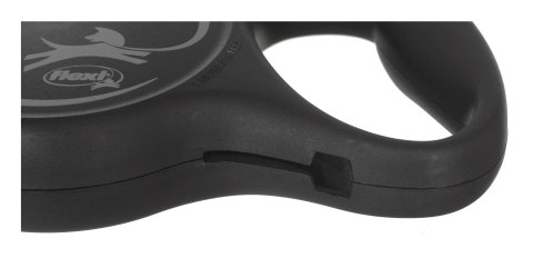 Smycz flexi automatyczna Black Design M taśma 5 m - dla psa do 25 kg, kolor srebrny Smycz flexi automatyczna Black Design M taśma 5 m - dla psa do 25 kg, kolor srebrny