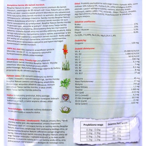 BEAPHAR Nature Karma dla świnki morskiej - 3kg BEAPHAR Nature Karma dla świnki morskiej - 3kg