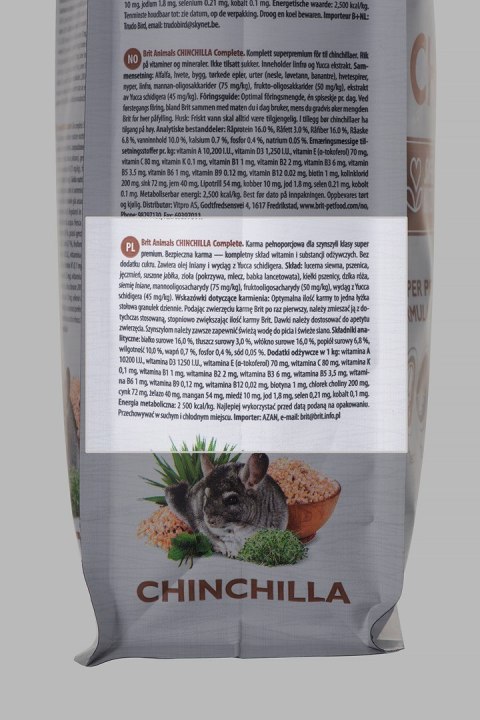 BRIT Animals Chinchila Complete - sucha karma dla szynszyla- 1,5 kg