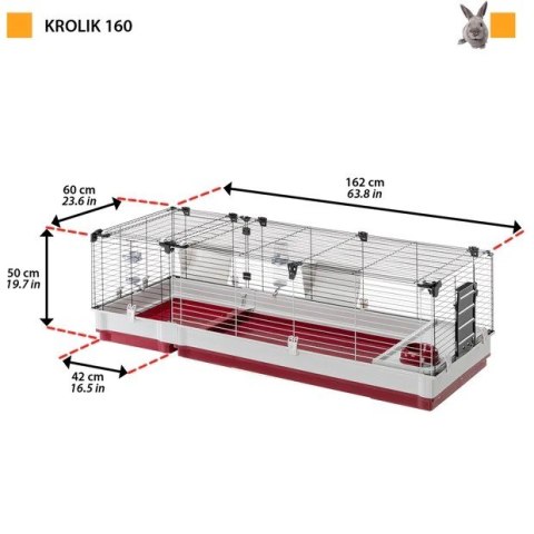 FERPLAST Krolik 160 - klatka dla królika FERPLAST Krolik 160 - klatka dla królika