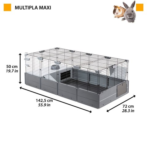 FERPLAST Multipla Maxi - klatka modułowa dla królika lub świnki morskiej - 142,5 x 72 x 50 cm FERPLAST Multipla Maxi - klatka modułowa dla królika lub świnki morskiej - 142,5 x 72 x 50 cm