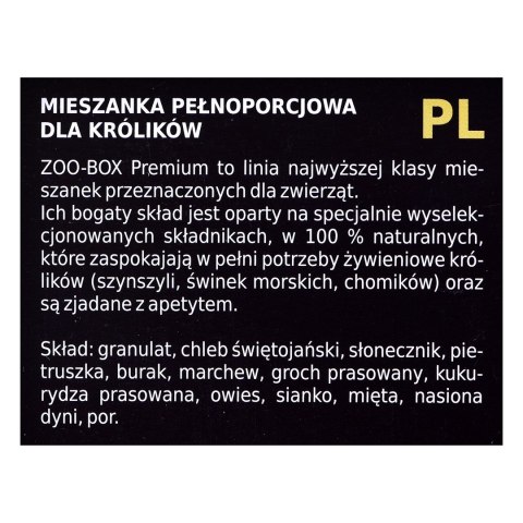 MEGAN Zoo-Box - karma dla królika - 420 g MEGAN Zoo-Box - karma dla królika - 420 g