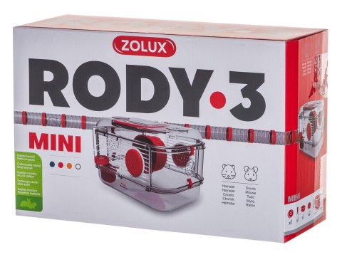 ZOLUX Rody 3 Mini - klatka dla gryzoni - czerwona ZOLUX Rody 3 Mini - klatka dla gryzoni - czerwona