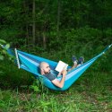 Hamak z drewnianą belką i metalowym uchwytem NILS CAMP NC9004 niebieski