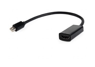 Adapter GEMBIRD A-MDPM-HDMIF-02 (Mini DisplayPort M - HDMI F; 0,15m; kolor czarny)