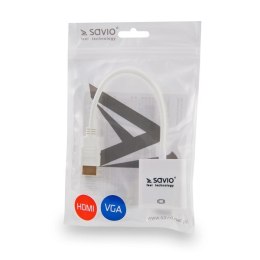 Adapter SAVIO cl-27 (HDMI M - D-Sub (VGA) F; 0,10m; kolor biały)