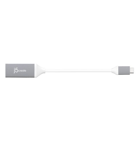 Adapter j5create USB-C to 4K HDMI Adapter (USB-C m - 4K HDMI f 10cm; kolor biało srebrny) JCA153G-N Adapter j5create USB-C to 4K HDMI Adapter (USB-C m - 4K HDMI f 10cm; kolor biało srebrny) JCA153G-N