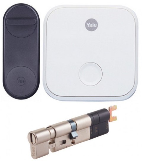 Zestaw Yale Linus® Smart Lock (Czarny) + Bridge + Wkładka Zestaw Yale Linus® Smart Lock (Czarny) + Bridge + Wkładka
