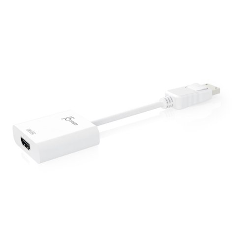 Adapter j5create DisplayPort to 4K HDMI Active Adapter (DisplayPort m - 4K HDMI f 16cm; kolor biały) JDA158-N Adapter j5create DisplayPort to 4K HDMI Active Adapter (DisplayPort m - 4K HDMI f 16cm; kolor biały) JDA158-N
