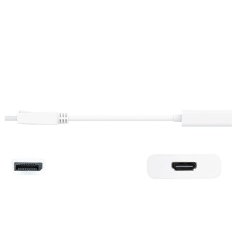 Adapter j5create DisplayPort to 4K HDMI Active Adapter (DisplayPort m - 4K HDMI f 16cm; kolor biały) JDA158-N Adapter j5create DisplayPort to 4K HDMI Active Adapter (DisplayPort m - 4K HDMI f 16cm; kolor biały) JDA158-N