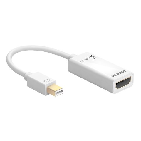 Adapter j5create mini DisplayPort to 4K HDMI Adapter (miniDP m - 4K HDMI f 125mm; kolor biały) JDA159-N Adapter j5create mini DisplayPort to 4K HDMI Adapter (miniDP m - 4K HDMI f 125mm; kolor biały) JDA159-N