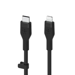 BELKIN CABLE USB-C - LIGHTNING SILICONE 1M CZARNY