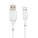 BELKIN KABEL PVC USB-A - LTG 15CM, BIAŁY