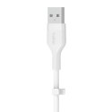 BELKIN KABEL USB-A - LIGHTNING SILICONE 2M BIAŁY