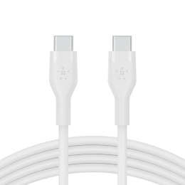 BELKIN KABEL USB-C 2.0 SILICONE 3M, M/M BIAŁY