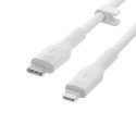 BELKIN KABEL USB-C - LIGHTNING, SILICONE, 2M,BIAŁY