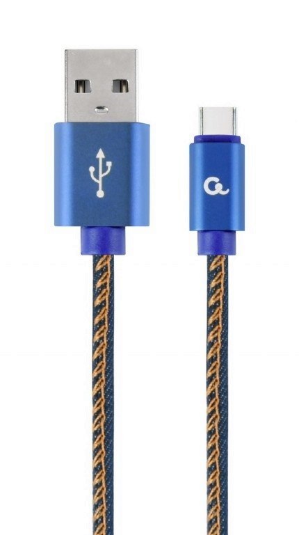 GEMBIRD KABEL USB TYPE-C (METALOWE WTYKI, OPLOT NYLONOWY W KOLORZE DENIM - JEANS) 1M GEMBIRD KABEL USB TYPE-C (METALOWE WTYKI, OPLOT NYLONOWY W KOLORZE DENIM - JEANS) 1M