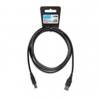 Kabel IBOX USB 2.0 A-B M/M 1,8M DRUKARKA IKU2D18 (USB 2.0 typu A M - USB 2.0 typu B M; 1,8m; kolor czarny) Kabel IBOX USB 2.0 A-B M/M 1,8M DRUKARKA IKU2D18 (USB 2.0 typu A M - USB 2.0 typu B M; 1,8m; kolor czarny)
