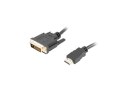 Kabel Lanberg CA-HDDV-20CU-0018-BK (HDMI M - DVI-D (24+1) M; 1,8m; kolor czarny)