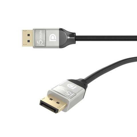 Kabel j5create 4K DisplayPort Cable (DisplayPort M - DisplayPort M; 1,8m; kolor czarny) JDC42-N Kabel j5create 4K DisplayPort Cable (DisplayPort M - DisplayPort M; 1,8m; kolor czarny) JDC42-N