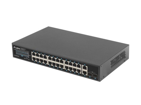 LANBERG SWITCH POE RACK 19" 24X 1GB POE+/2X GB/2X SFP 250W RSGE-24P-2GE-2S-250 LANBERG SWITCH POE RACK 19" 24X 1GB POE+/2X GB/2X SFP 250W RSGE-24P-2GE-2S-250