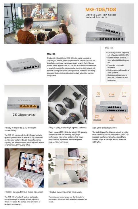 Switch ZyXEL MG-105-ZZ0101F Switch ZyXEL MG-105-ZZ0101F