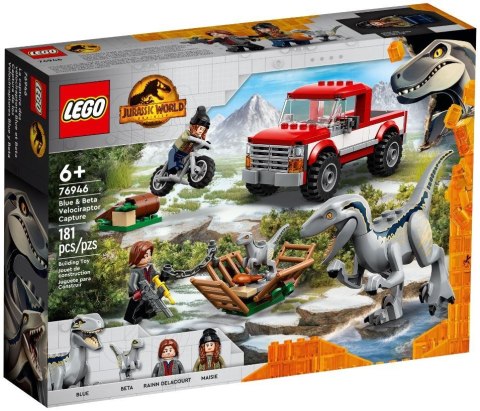 LEGO Jurassic World 76946 Schwytanie welociraptorów Blue i Bety LEGO Jurassic World 76946 Schwytanie welociraptorów Blue i Bety
