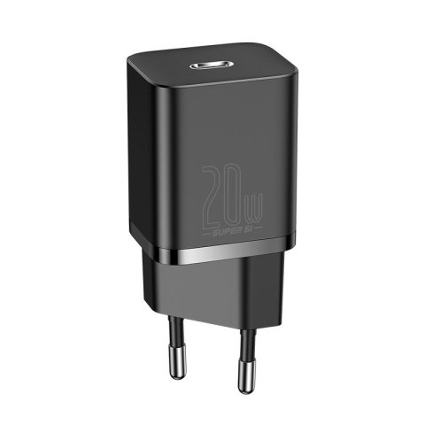 BASEUS ŁADOWARKA SIECIOWA Z KABLEM USB-C DO LIGHTNING 1M 20W TZCCSUP-B01 CZARNY BASEUS ŁADOWARKA SIECIOWA Z KABLEM USB-C DO LIGHTNING 1M 20W TZCCSUP-B01 CZARNY