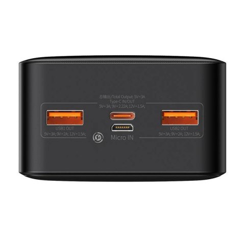 BASEUS POWERBANK BIPOW 30000MAH, 2XUSB, USB-C, 20W (CZARNY) BASEUS POWERBANK BIPOW 30000MAH, 2XUSB, USB-C, 20W (CZARNY)