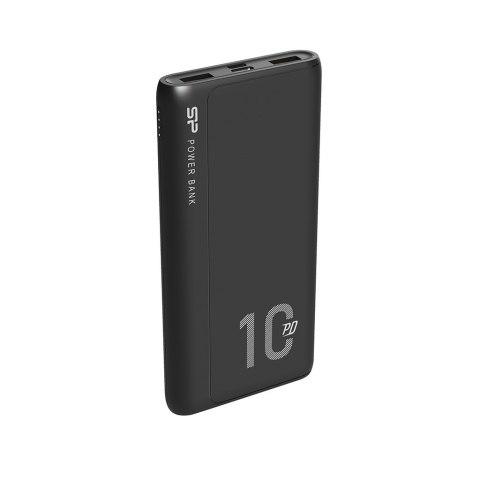 Powerbank Silicon Power QP15 10000mAh QC3.0+PD 2xUSB A, 1x mUSB + 1x USB C, czarny Powerbank Silicon Power QP15 10000mAh QC3.0+PD 2xUSB A, 1x mUSB + 1x USB C, czarny