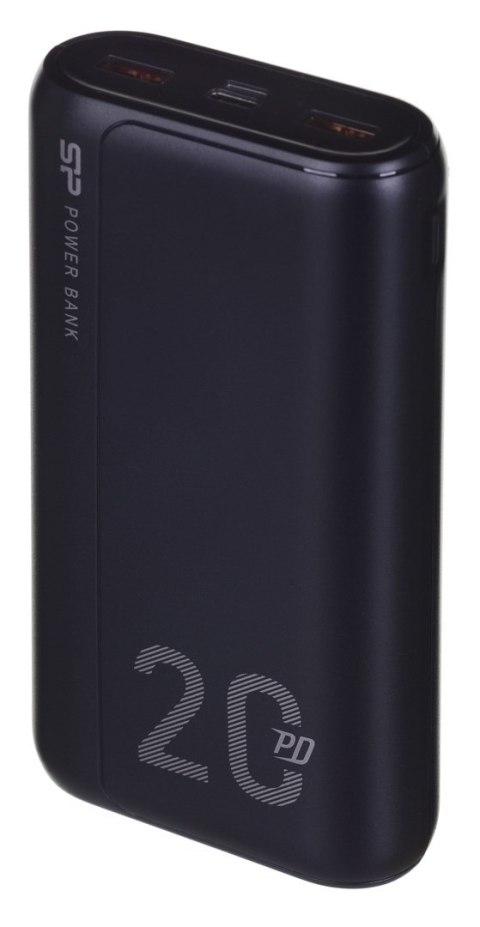 Powerbank Silicon Power QS15 20000mAh QC3.0+PD 2xUSB A, 1x mUSB + 1x USB C, czarny Powerbank Silicon Power QS15 20000mAh QC3.0+PD 2xUSB A, 1x mUSB + 1x USB C, czarny
