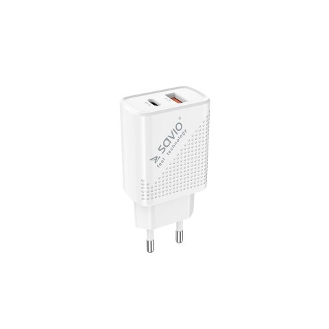 SAVIO ŁADOWARKA SIECIOWA USB QUICK CHARGE POWER DELIVERY 3.0 18W 1M CABLE LA-05 SAVIO ŁADOWARKA SIECIOWA USB QUICK CHARGE POWER DELIVERY 3.0 18W 1M CABLE LA-05