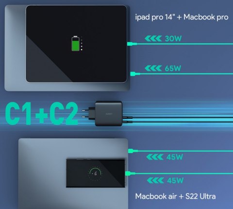 AUEKY PA-B7S ŁADOWARKA SIECIOWA GAN USB-C 100W PD AUEKY PA-B7S ŁADOWARKA SIECIOWA GAN USB-C 100W PD