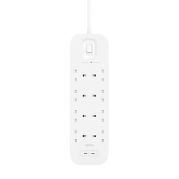 BELKIN LISTWA ZASILAJĄCA 8-PORT + DUAL USB-C, 30W, 900J