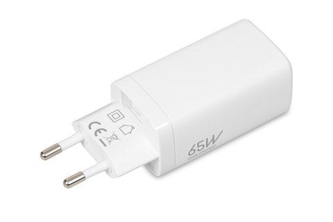 ŁADOWARKA SIECIOWA I-BOX C-65 GAN PD65W KABEL, BIAŁA ŁADOWARKA SIECIOWA I-BOX C-65 GAN PD65W KABEL, BIAŁA