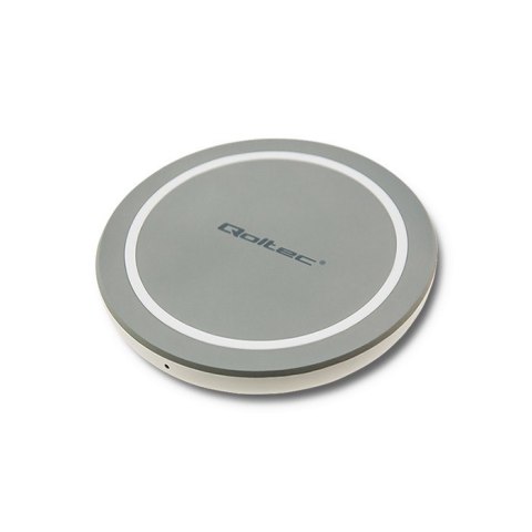 Ładowarka indukcyjna do smartfona Qoltec 51840 (USB typ C; kolor szary) Ładowarka indukcyjna do smartfona Qoltec 51840 (USB typ C; kolor szary)