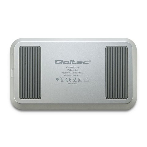 Ładowarka indukcyjna do smartfona Qoltec 51845 (Micro USB; kolor srebrny) Ładowarka indukcyjna do smartfona Qoltec 51845 (Micro USB; kolor srebrny)