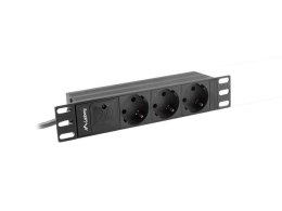 Listwa RACK Lanberg PDU-03F-0200-BK (3 x Shuko; 16 A (3680 W); kolor czarny)