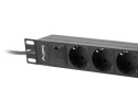 Listwa RACK Lanberg PDU-03F-0200-BK (3 x Shuko; 16 A (3680 W); kolor czarny)