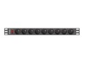 Listwa RACK Lanberg PDU-09E-0300-BK (7 x UTE; 16 A (3680 W); 3m; kolor czarny)