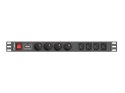 Listwa zasilająca Lanberg PDU-04E04I-0200-IEC-BK (8 x UTE; 2m; kolor czarny)