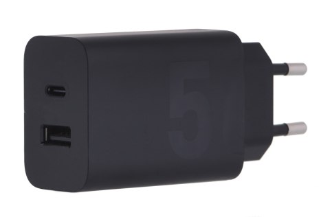 Motorola Charger TurboPower 50W Duo USB-C + USB-A w/ USB-C cable, Black Motorola Charger TurboPower 50W Duo USB-C + USB-A w/ USB-C cable, Black