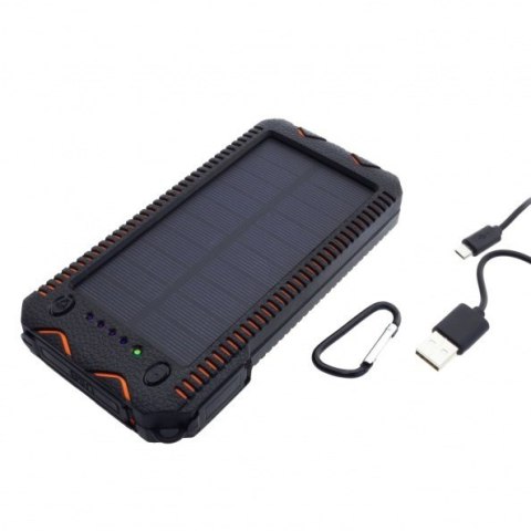 POWERNEED POWER BANK Z PANELEM SOLARNYM 12000MAH LI-POLY, PV 1W, 2X USB 2A, LATARKA LED, ZAPALNICZKA, POMARAŃCZOWY, S12000Y POWERNEED POWER BANK Z PANELEM SOLARNYM 12000MAH LI-POLY, PV 1W, 2X USB 2A, LATARKA LED, ZAPALNICZKA, POMARAŃCZOWY, S12000Y