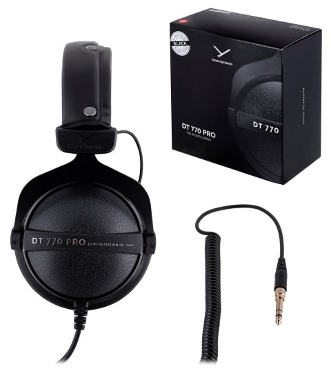 Beyerdynamic DT 770 PRO 80 OHM BLACK LIMITED EDITION - Słuchawki studyjne zamknięte Beyerdynamic DT 770 PRO 80 OHM BLACK LIMITED EDITION - Słuchawki studyjne zamknięte