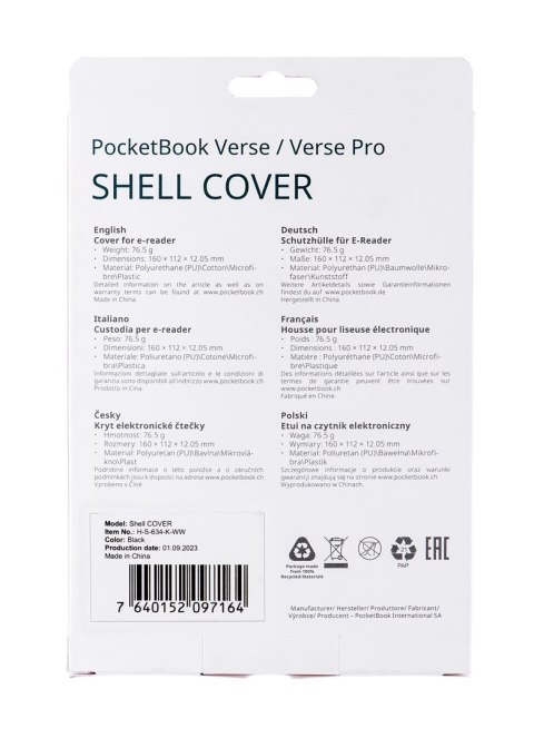 Etui PocketBook Cover Verse 629/634 Black Etui PocketBook Cover Verse 629/634 Black